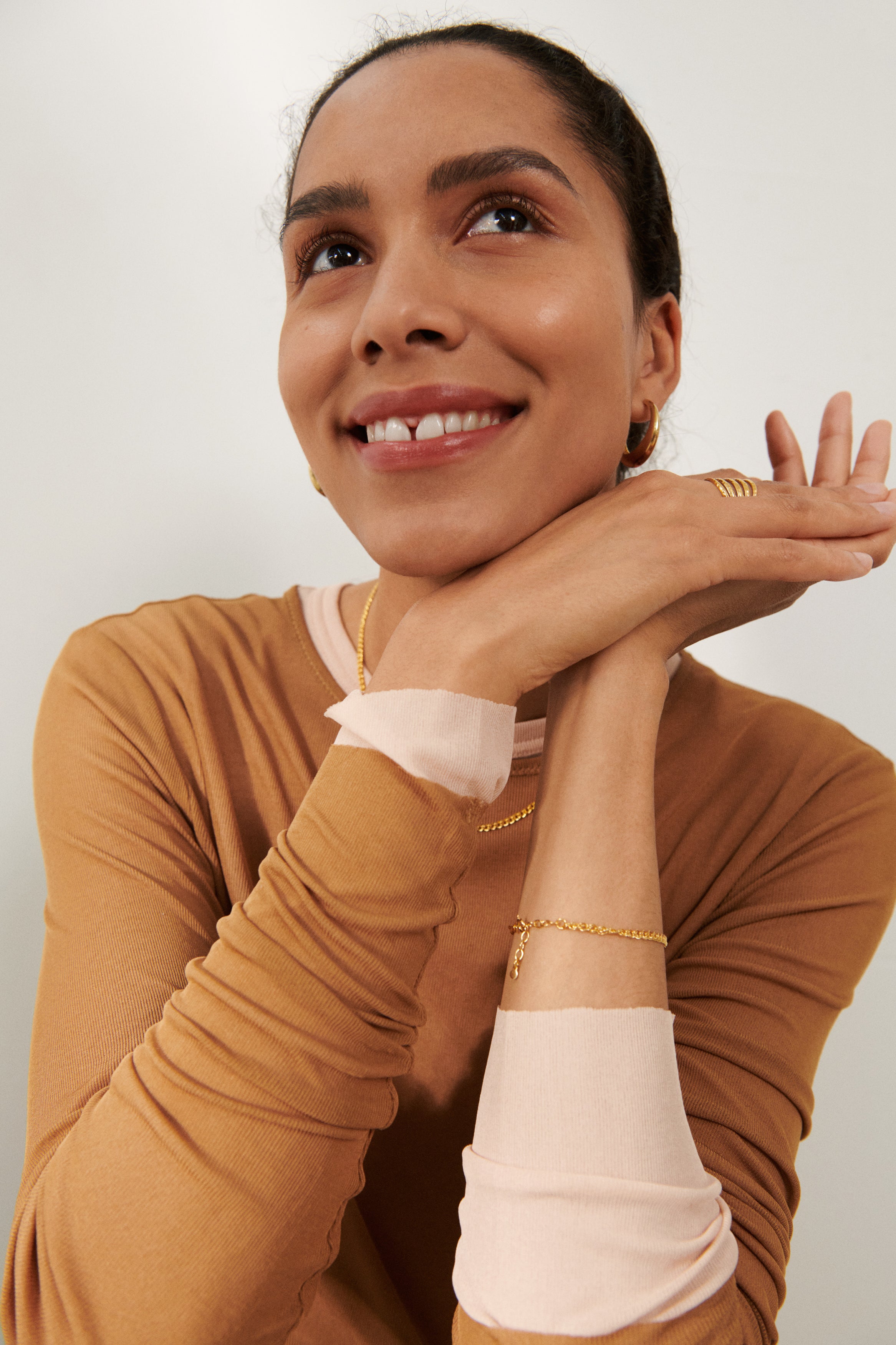 Large Globe huggies - forgyldt